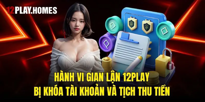 Hành vi gian lận 12Play bị khóa tài khoản và tịch thu tiền